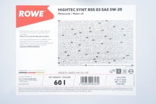 Олива 5W30 HIGHTEC SYNT RSS 03 (60L) (MB 229.31/229.51) (ACEA C2/C3/API SP/FPW9.55535/03)
