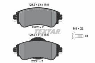 Колодки гальмівні (передні) Citroen C4 09-/DS4 11-15 (TRW) Q+