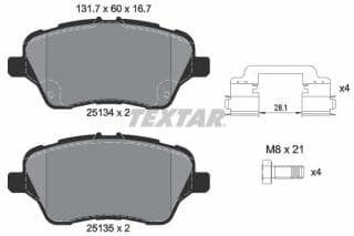 Колодки гальмівні (передні) Ford Courier 14- (TRW) Q+