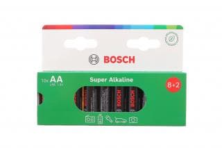 Батарейки Bosch Super Alkaline AA (LR6) 1.5V / LR6SA10B/00 (к-кт 10шт)