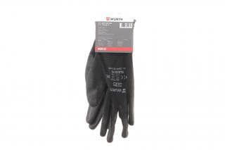 Рукавиці з поліуретановим покриттям (XS) Black PU RED LINE