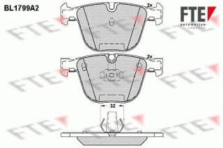 Колодки гальмівні (задні) BMW 5 (E60/65)/X5 (E70/F15)/X6 (E71/E72) 3.0-4.4 08-
