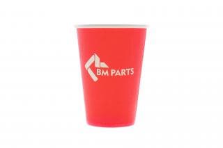 Стаканчик для кави паперовий 340 мл (50 шт.) BM Parts, червоний