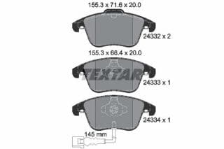 Колодки гальмівні (передні) VW Tiguan/Sharan 07- (Teves) Q+ (з датчиком)