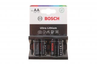 Батарейки літієві Bosch Ultra Lithium AA (FR6) (1.5V/3000 mAh) FR6UL4B/00 (к-кт 4шт)