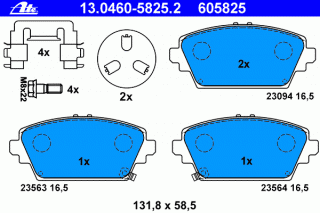 Колодки гальмівні (передні) Honda Accord/Nissan Primera P12 02-