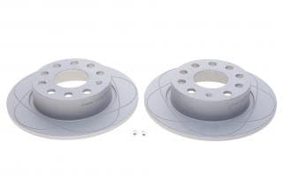 Диск гальмівний (задній) Audi A3//VW Caddy III 04-15/Skoda Octavia III/IV 03- (253x10) PowerDisc