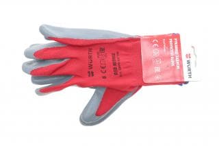 Рукавиці з нітриловим покриттям (M) RED NITRILE
