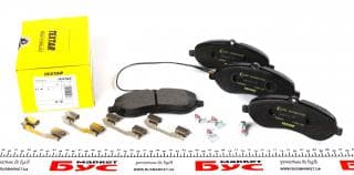 Колодки гальмівні (передні) Fiat Scudo/Citroen Jumpy/Peugeot Expert 07- (Lucas) Q+ (з датчиком)