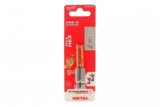 Свердло HSS-Co Ø3 мм х 65мм Shockwave HSS-G TiN Red Hex