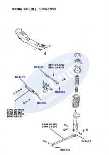 Сайлентблок важеля (заднього) Mazda 323/626, 85-94 (d=14mm) (поперечного)