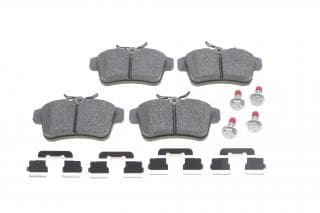Колодки гальмівні (задні) Citroen C4 09-/DS4/DS5 11-15/Peugeot 308/508/3008/5008 09-18 (з прижимною пластиною)