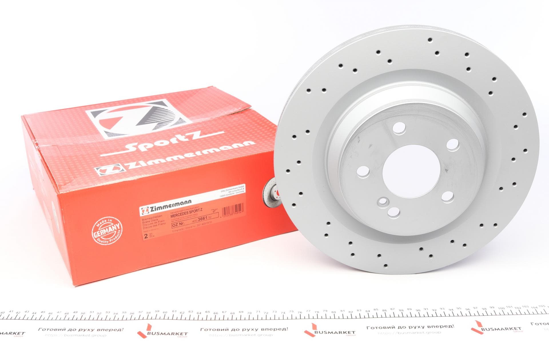 Диск гальмівний (задній) MB S-class (W221) 05-13 (320x24) (з покриттям) (з отворами) (вентильований)