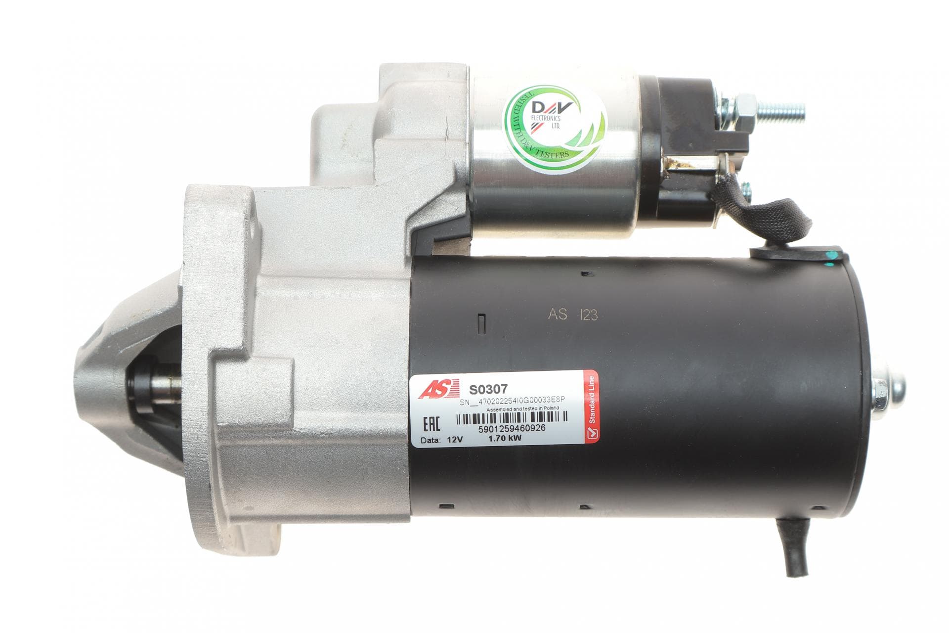 Стартер Fiat Ducato 2.0-2.3D 06- (12V/1.7kw) (z=9)