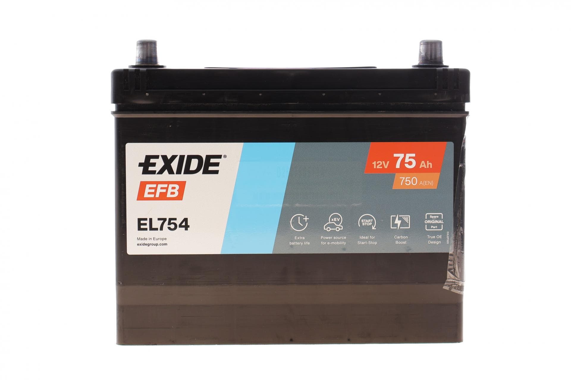 Акумуляторна батарея 75Ah/750A (270x173x222/+R/B0) (Start-Stop EFB) Азія