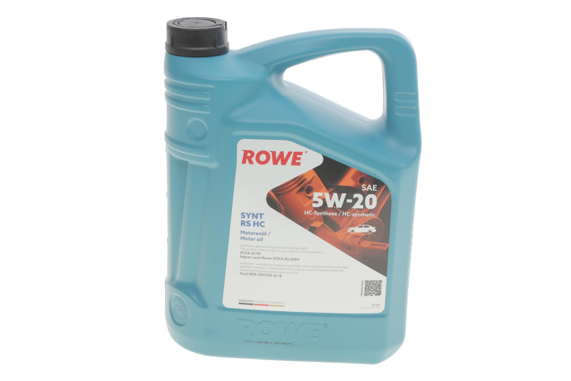 Олива 5W20 HIGHTEC SYNT RS HC (5L) (WSS-M2C925-A/-B/STJLR.03.5004) (ACEA A1/B1)