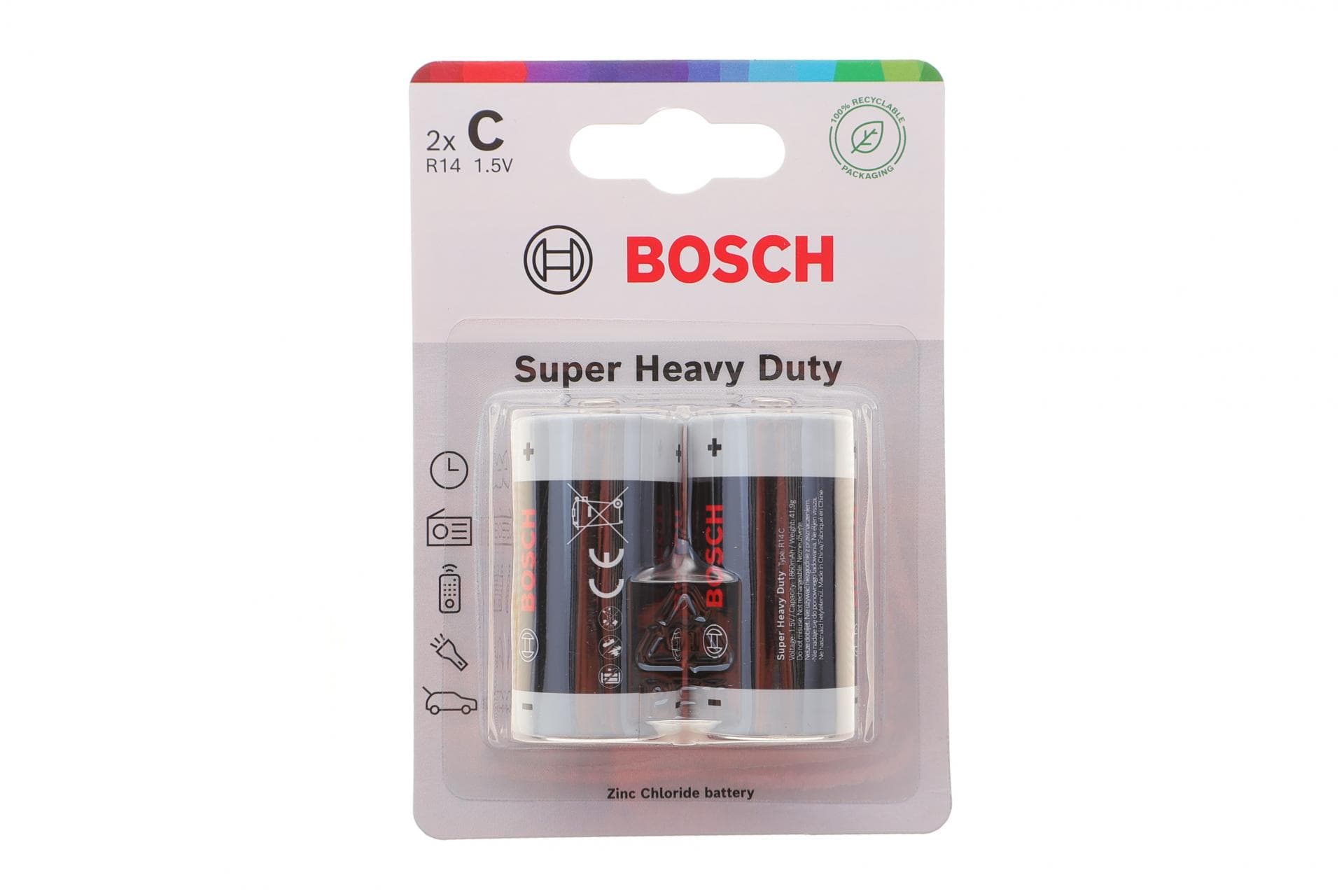 Батарейки Bosch Super Heavy Duty C (R14) (1.5V) R14SHD2B/00 (к-кт 2шт)